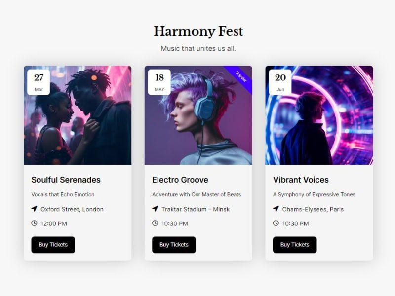 Event Box as a Grid